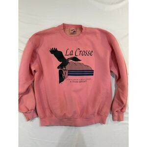 VTG La Crosse Wisconsin Jerzees Crewneck Pullover Cotton Sweatshirt XL